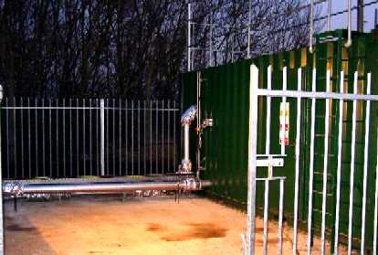 A container style methane stripping plant
