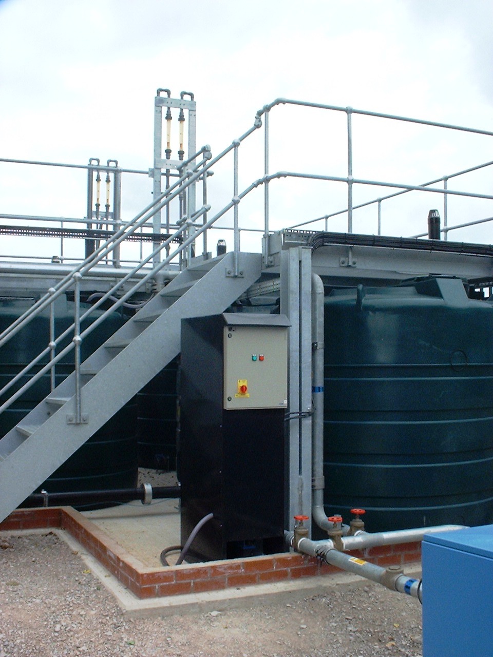 A continuously monitored methane stripping plant showing the dissolved methane monitor.