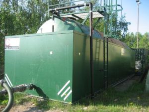 Image of a Methane stripping leachate storage tank